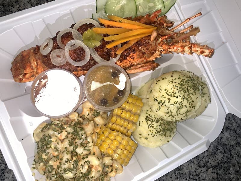 Lobster stocks and grill